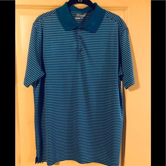 nike dri fit striped polo